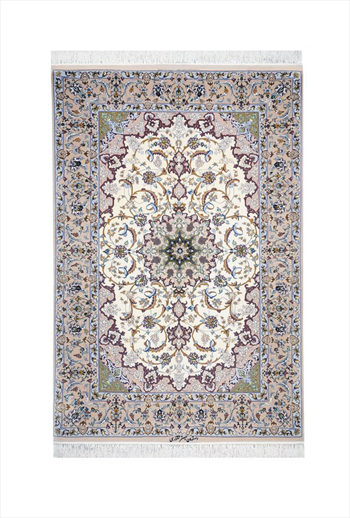 فرش ذرع ونیم اصفهان کد ru2267